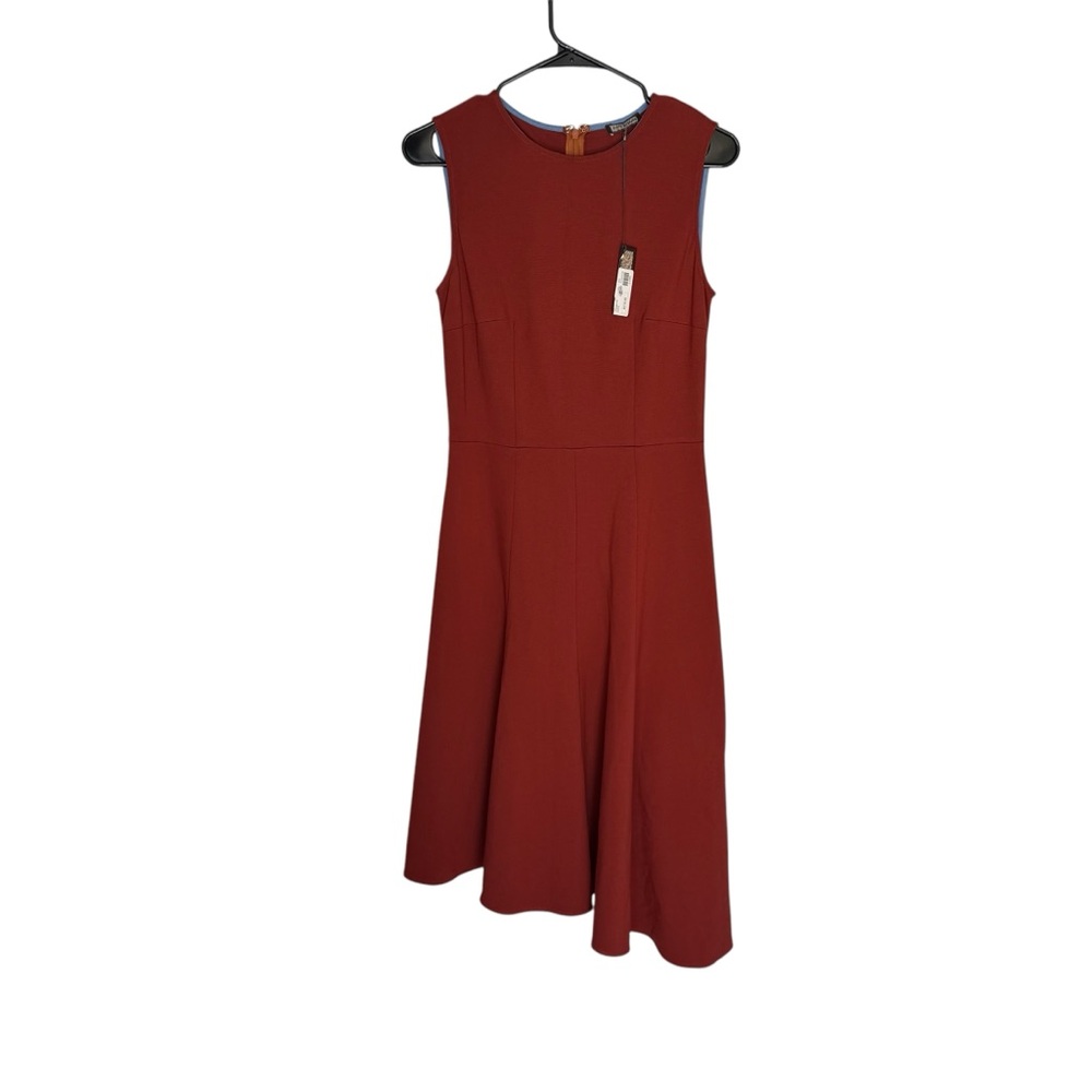 NWTS Maliparmi 4 Rust Viscose/Nylon/Elastane Sleeveless Dress w Asymmetrical Hem